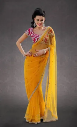 Picture of u designer evening bollywood saree wedding indian fancy