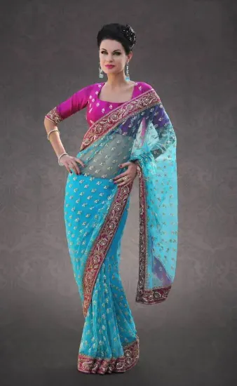 Picture of u indian sari bridal reception bollywood saree women pa