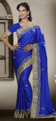 Picture of u partywear sari designer reception stylish indian bol,