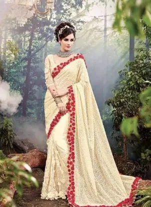 Picture of u sari indian traditional bridal designer party saree ,