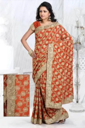 Picture of u sari indian women party partywear evening saree tradi