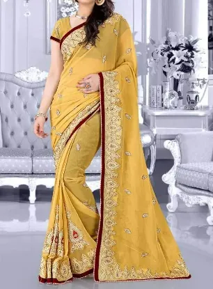 Picture of u traditional saree partywear designer embroidery boll,