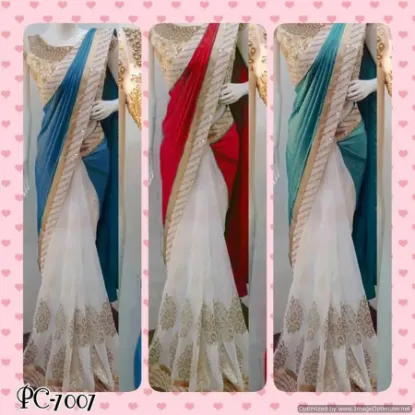 Picture of u traditional sari bridal ethnic designer party saree ,