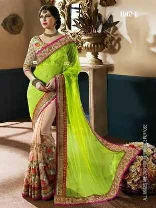 Picture of venkadagiri fancy work pure soft cotton saree double s,