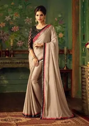 Picture of wearable pure silk handmade sari saree yds gp nr cream 