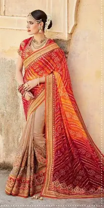 Picture of wedding & bridal modest maxi gown party wear saree indi