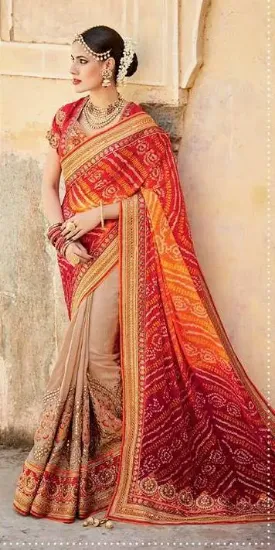 Picture of wedding & bridal modest maxi gown party wear saree indi