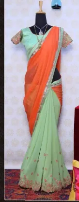 Picture of wedding bollywood sari designer reception stylish indi,