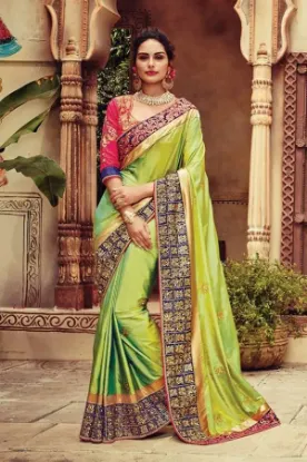 Picture of wedding designer bollywood women saree party wear india