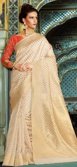 Picture of wedding designer sari festive party wear saree exclusi,