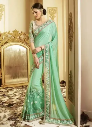 Picture of wedding ethnic beautiful designer party wear chiffon he