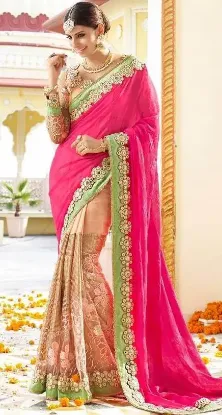 Picture of wedding ethnic beautiful designer party wear pure cott,