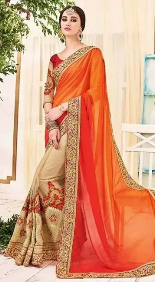 Picture of wedding indian pakistani party bollywood saree designe,