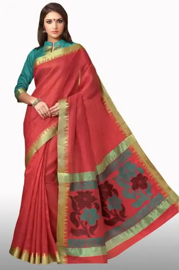 Picture of wedding saree soft silk saree grand saree full jari wor