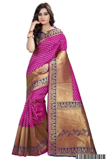 Picture of wedding wear brown bollywood eligent sari georgette pa,