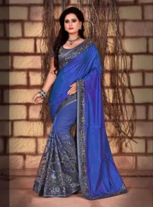 Picture of wedding wear pakistani saree partywear trendy sari des,