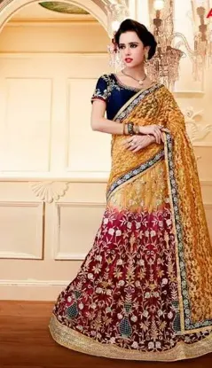 Picture of wedding wear saree partywear trendy sari designer indi,