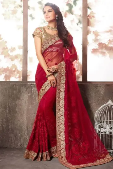 Picture of wedding wear saree partywear trendy sari designer india