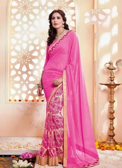 Picture of woman designer wedding bridal party wear sari saree ind