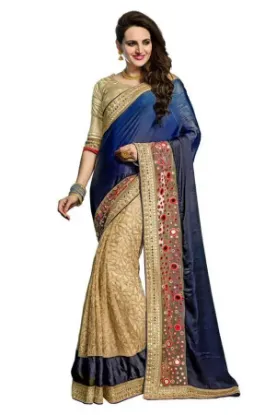 Picture of women handmade style sari ethnic wear dress georgette s