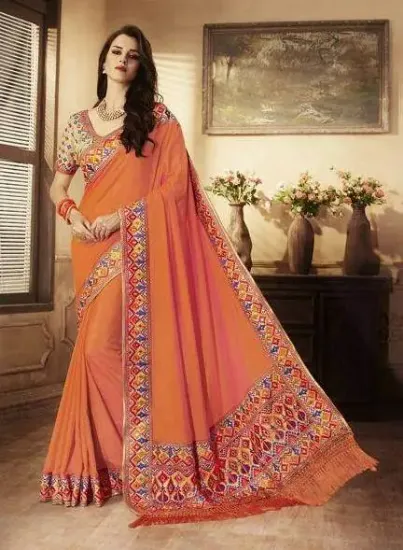 Picture of women saree graceful design bollywood wedding party we,