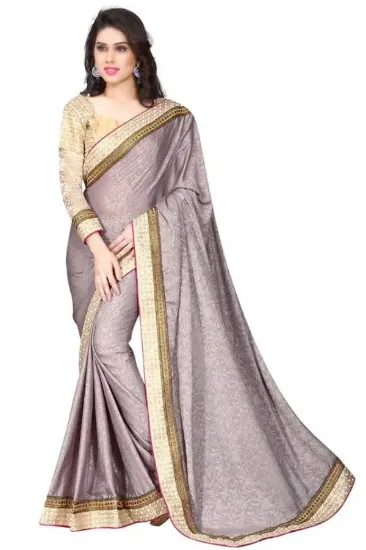 Picture of womens etheninc silk saree grand pallu full jari jari w