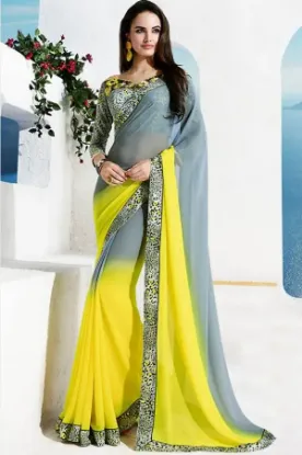 Picture of womens saree look perfect party wear quality beach dres