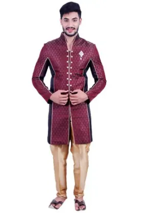 Picture of bollywood men's sherwani churidar ethnic readymade wedd