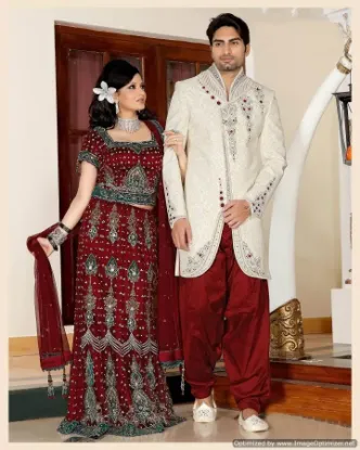 Picture of indian men's wedding party sherwani punjabi size m ,j15